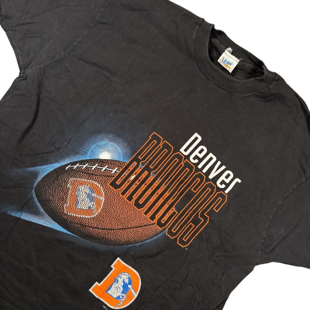 VTG 1995 Denver Broncos NFL Single‎ stitch T-Shirt XL USA Made Rare Streetwear